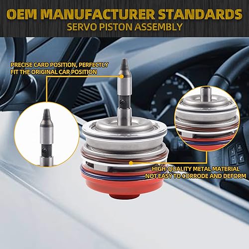 Miniatura 4 de Dasbecan Corvette - Pistón servo con anillo a presión y pasador 1982-2014 700R4 4L65E 4L70E 4L60E Transmisiones compatibles con Chevy Silverado