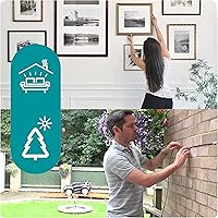 Vista 7 de Tiras blancas de velcro (26 pies x 0.75 pulgadas) con adhesivo, doble rollo de cinta autoadhesiva resistente con respaldo, cinta autoadhesiva