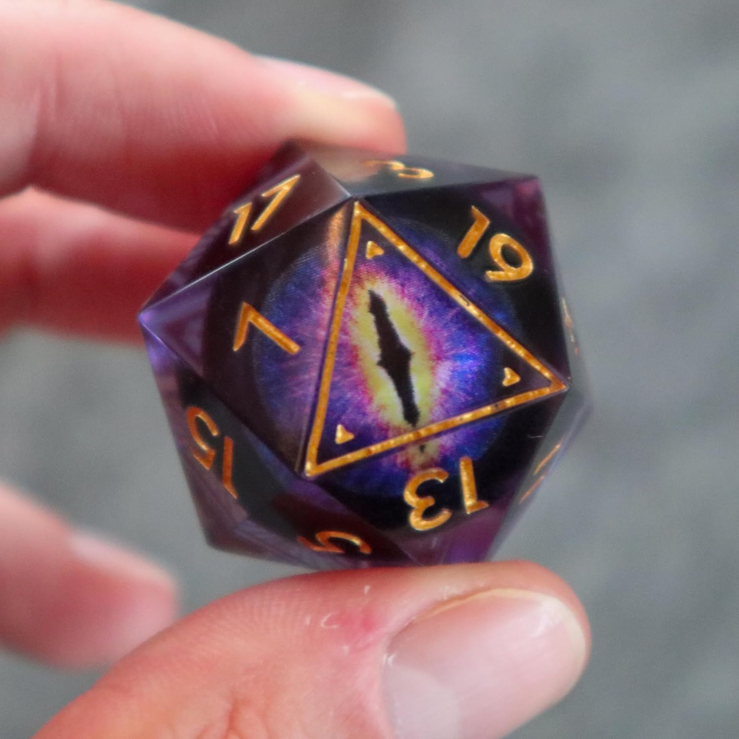 Ascendice - Floating Dice for D&D (All 3 Dice & A Matte Black Base)