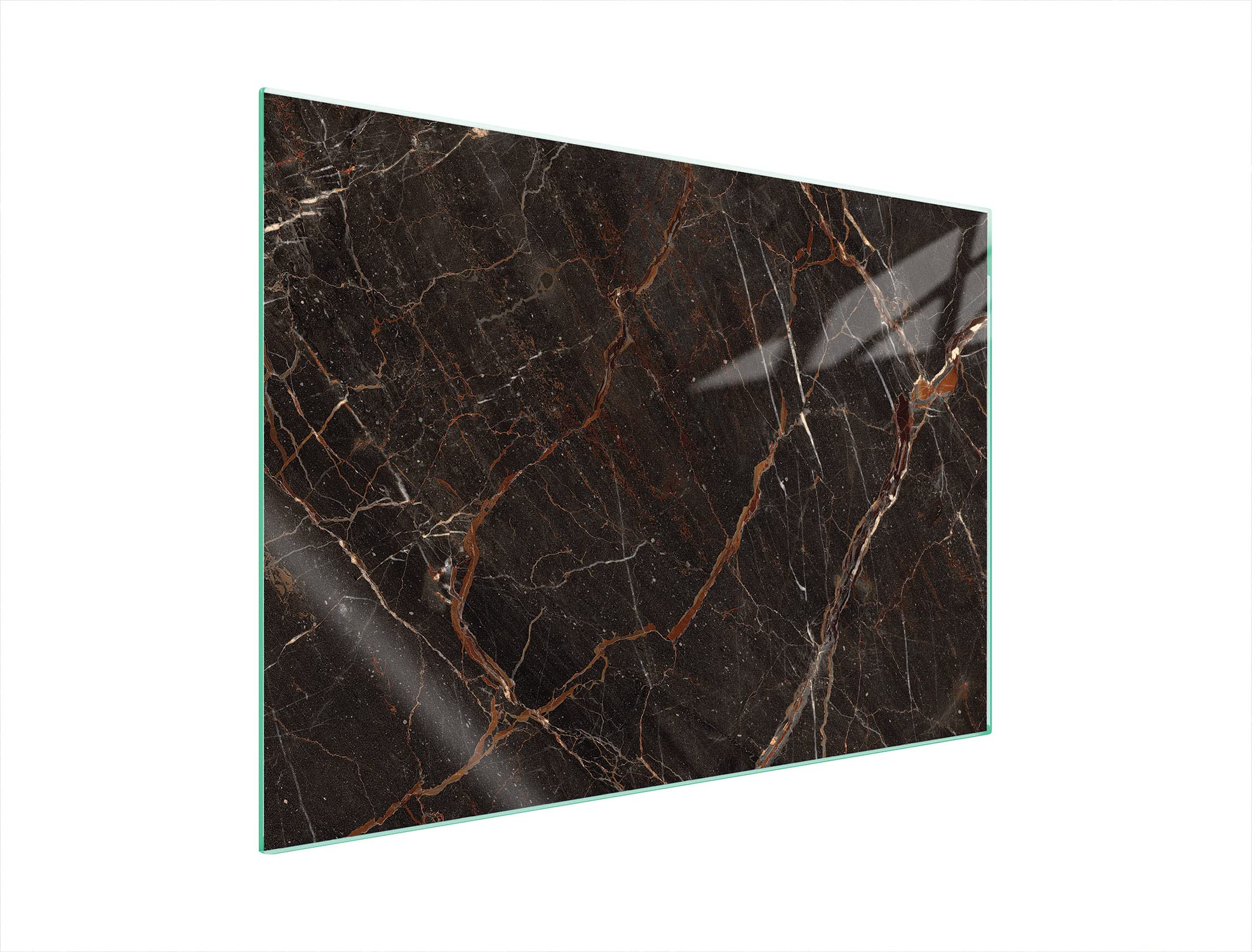 Placa protectora de vitrocerámica 70 x 52 cm 1 pieza cocina eléctrica universal para inducción protección contra salpicaduras tabla de cortar de vidrio templado como decoración, MÁRMOL