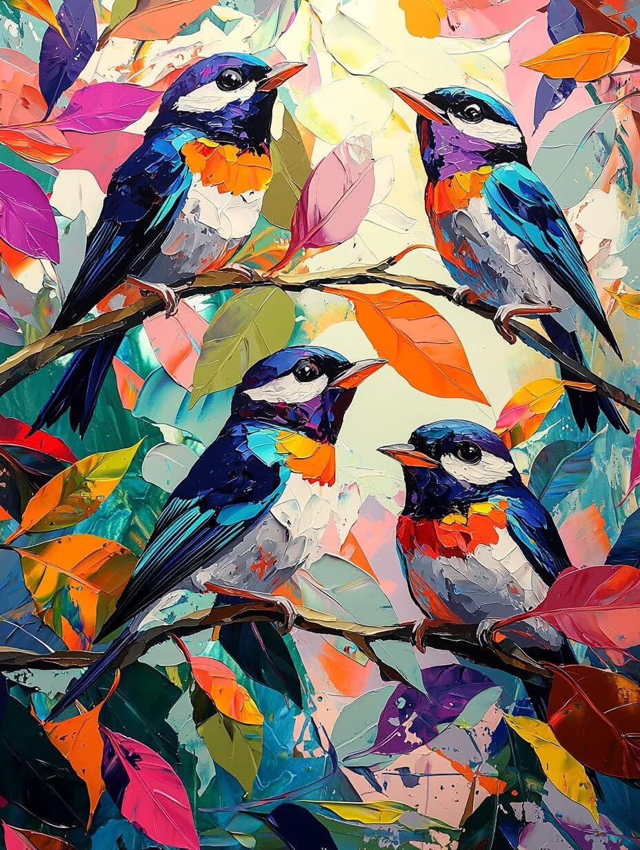 WEISHIWE Dipingere con i Numeri Adulti Uccello colorato, 80x100cm s-61 | Paint by Numbers Kit con Pennelli e Acrilico Pigmento, Fai da te Olio La Pittura di Numeri Kit, Decora la Casa, senza Cornice