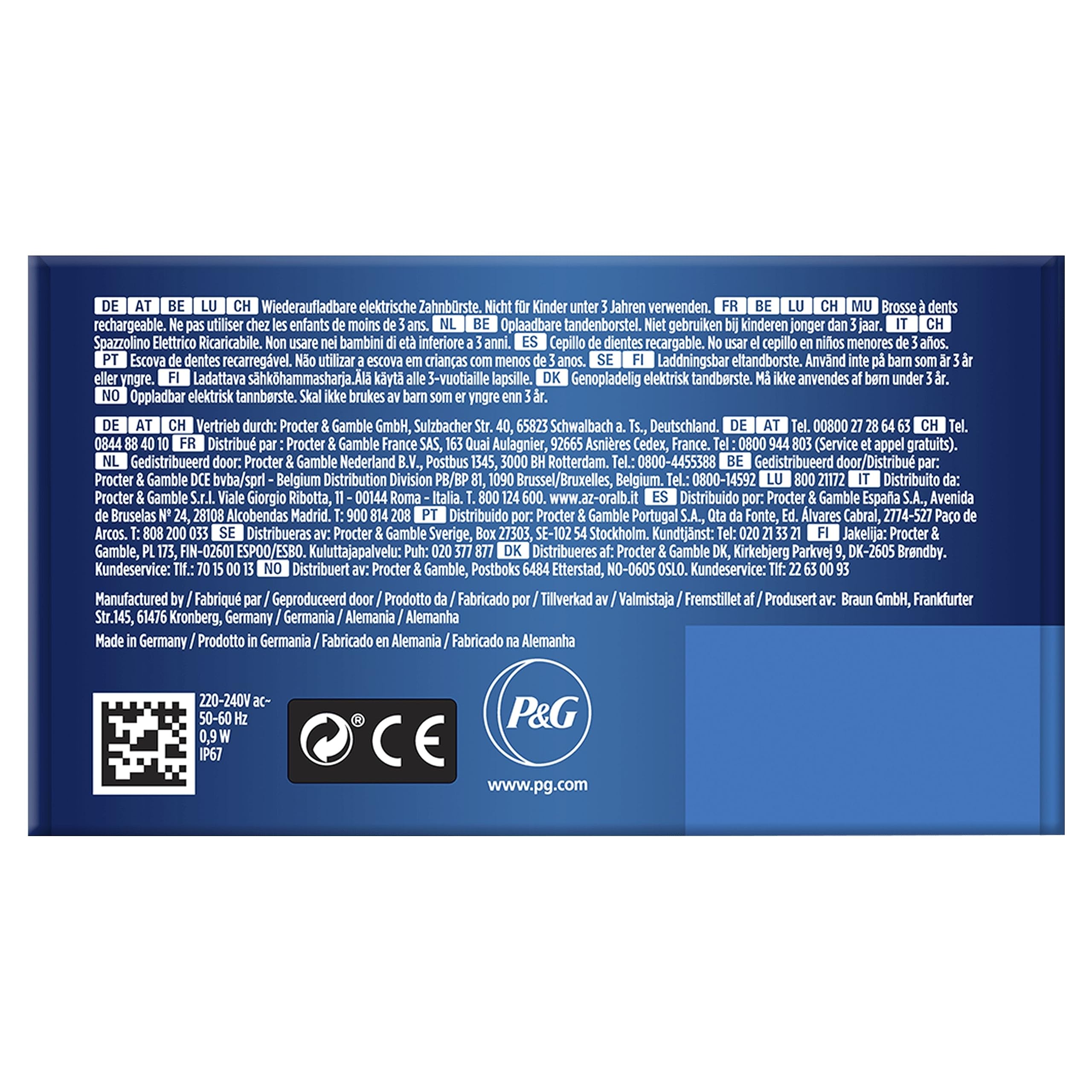 Braun Oral-B PRO 1 700 Brosse À Dents Électrique Rechargeable, 1 Brossette