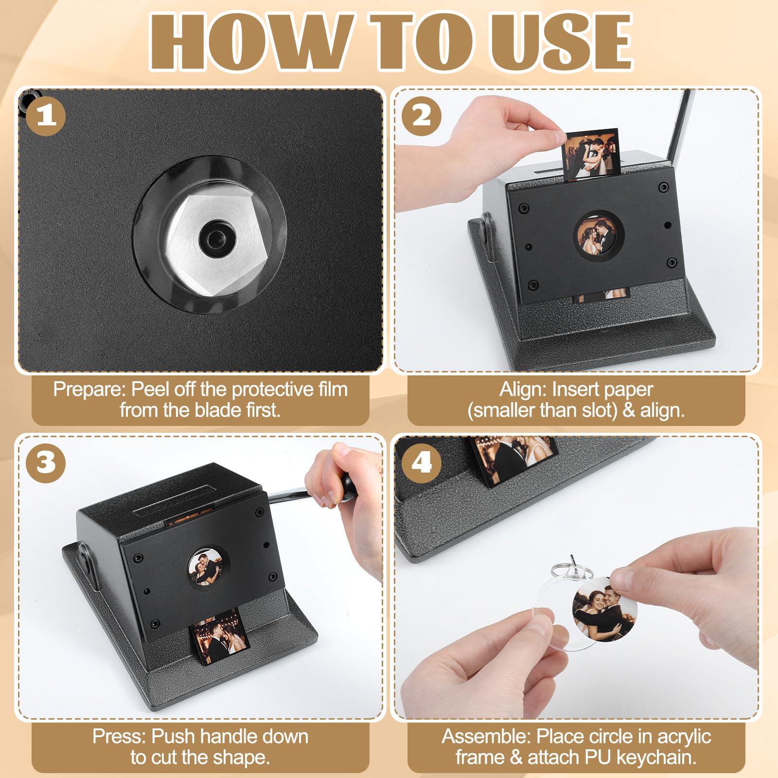 Button Keychain Photo Cutter Photo Booth Cutter