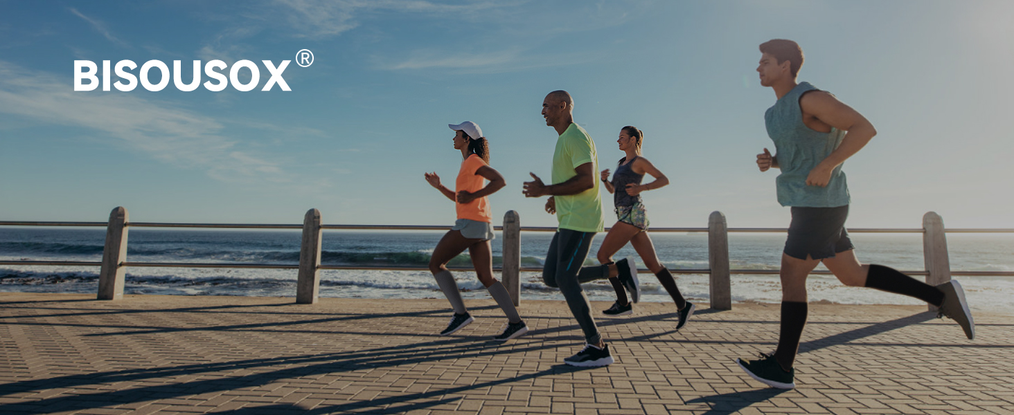 Calze A Compressione Bisousox 15-20 MmHg - 4 Paia, Unisex, Per Sport E Gravidanza - Foto 8