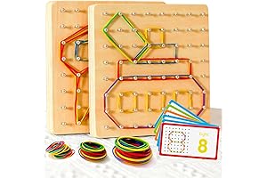 Wooden Geoboard Montessori Sensory Toys for Early Learning