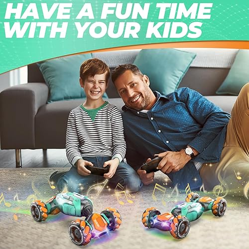 Miniatura 6 de Dysaim Coche de acrobacias RC con detección de gestos, auto a control remoto de 2.4 GHz, sensor de giro para niños de 6 a 12 años