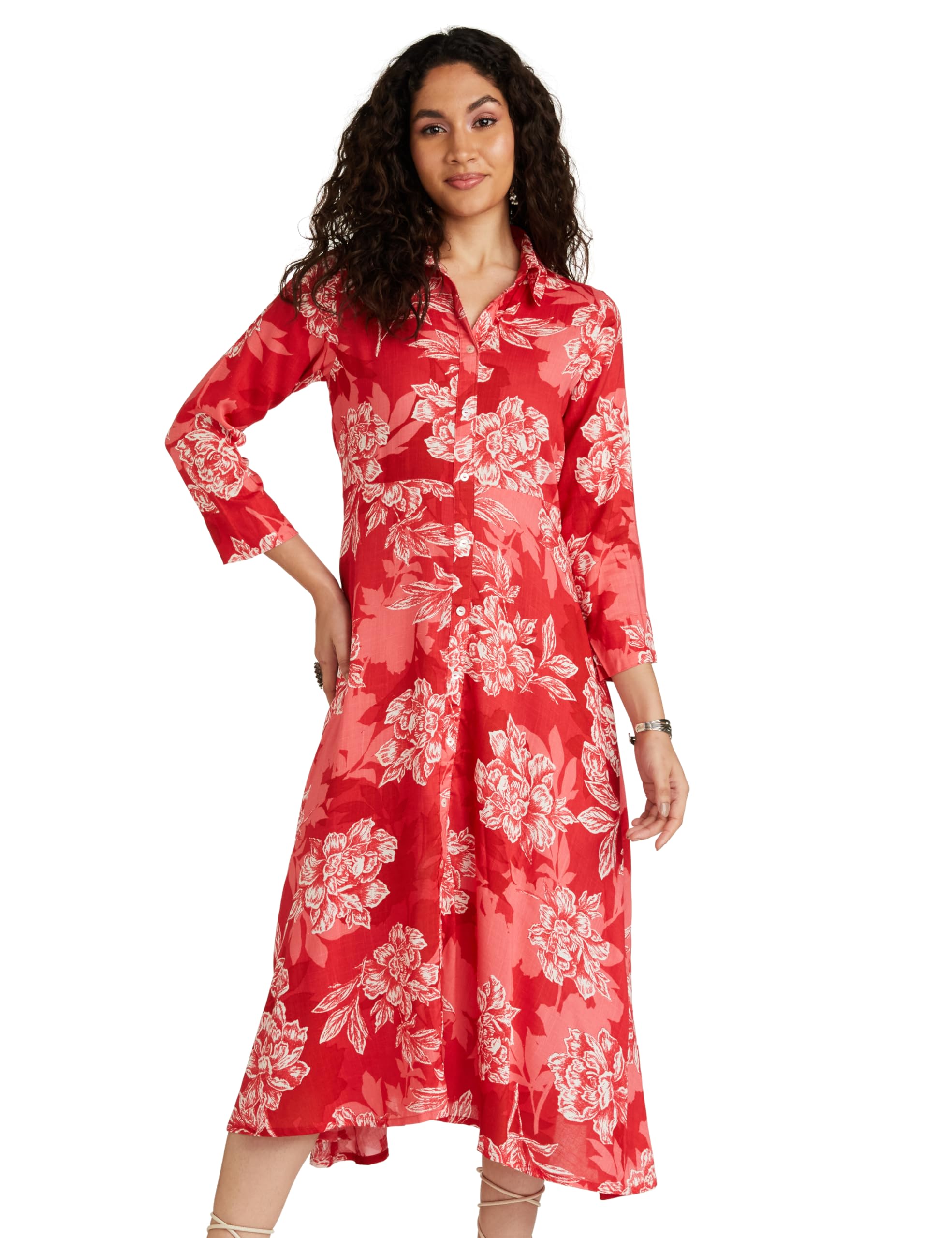 BIBAWomen Rayon Fit and Flare Below The Knee Formal Dress