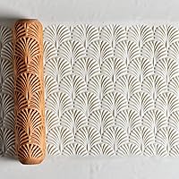 Vista 53 de MKM Pottery Tools Rodillos de mano grandes de madera para arcilla (BHR-01 Diagonal Basketweave)