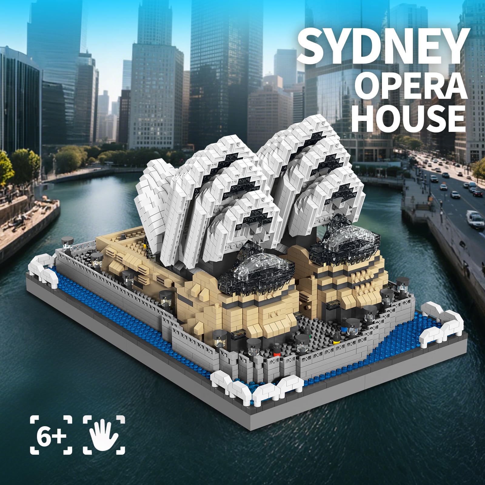 Sydney Opera House Building Blocks Set, 3014 PCS Micro Sydney Opera House Bricks Toy - Image 2