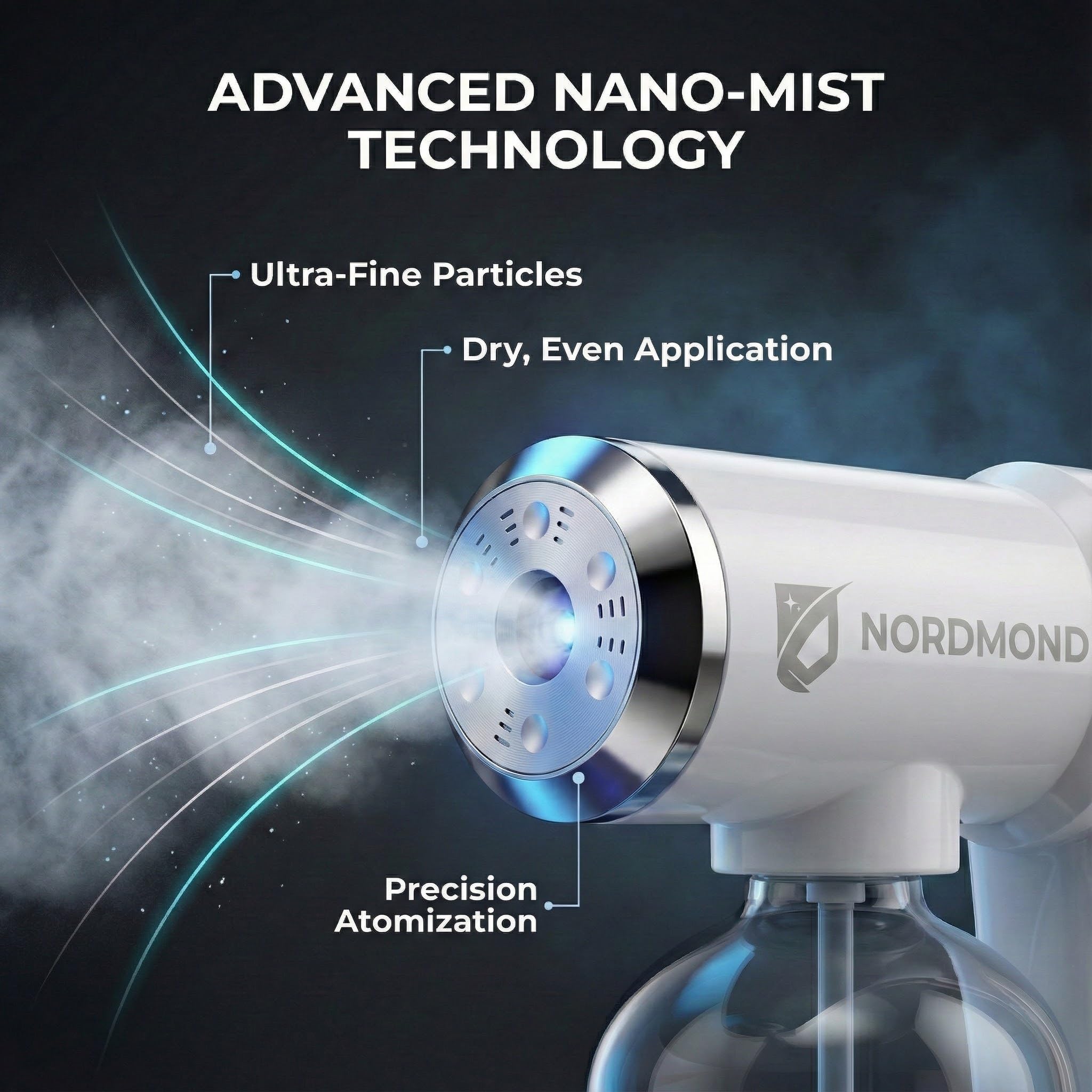 The Original Desinfectant Fogger Machine - Pulverizador desinfectante profesional - Atomizador electrostático ULV y nano pistola de vapor - Pistola de pulverización recargable de peluquero con luz