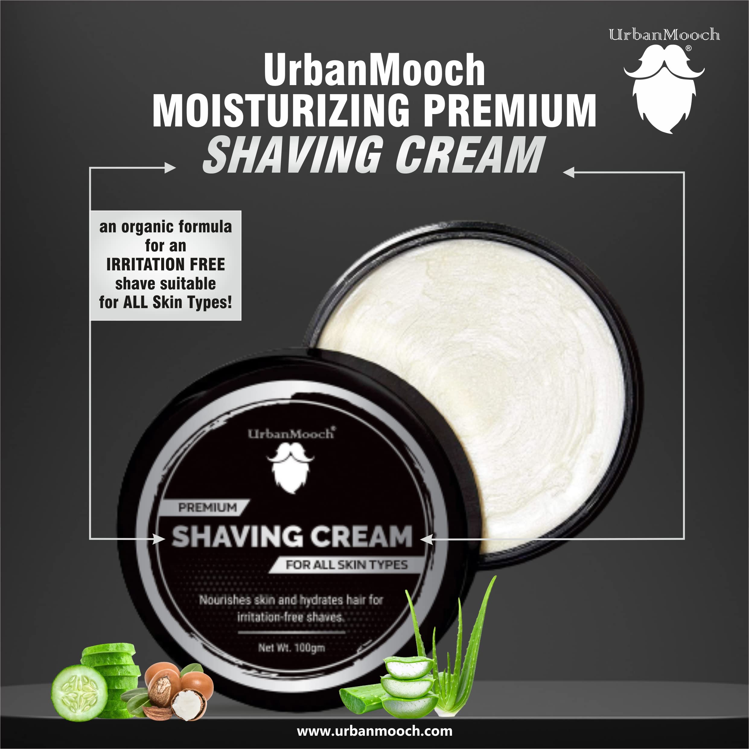 UrbanMooch Travel Essential Shaving Kit For Men | Wooden Razor, Premium Shaving Cream, Sheesham Wood Shaving Brush, Shaving Kit Pouch | Made In India - Image 3 thumbnail