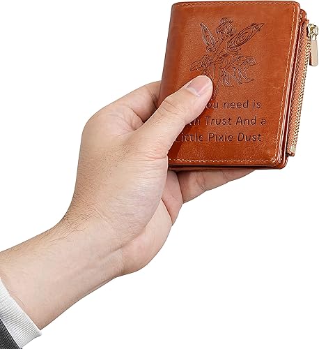 Miniatura 5 de Cartera de cuero inspirada en Tinkerbell de regalo, todo lo que necesitas es fe confianza y un poco de pixie, cartera de polvo para regalo de cuento