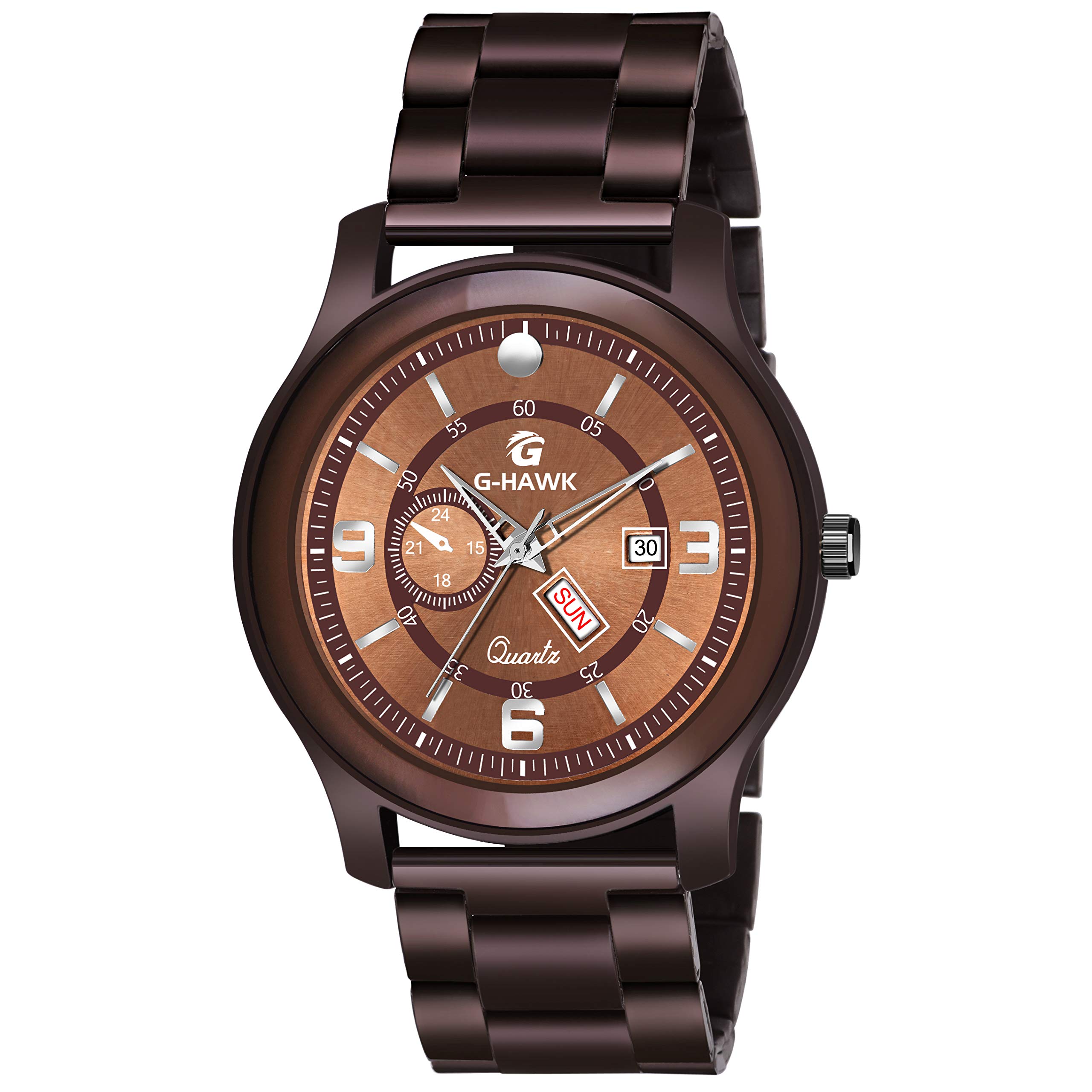 G-HAWK Stunning Look Brown Dial & Brown Chain with Day and Date Functioning Watch for Men and Boys (B08FJ7X96P) Amazon Price History, Amazon Price Tracker