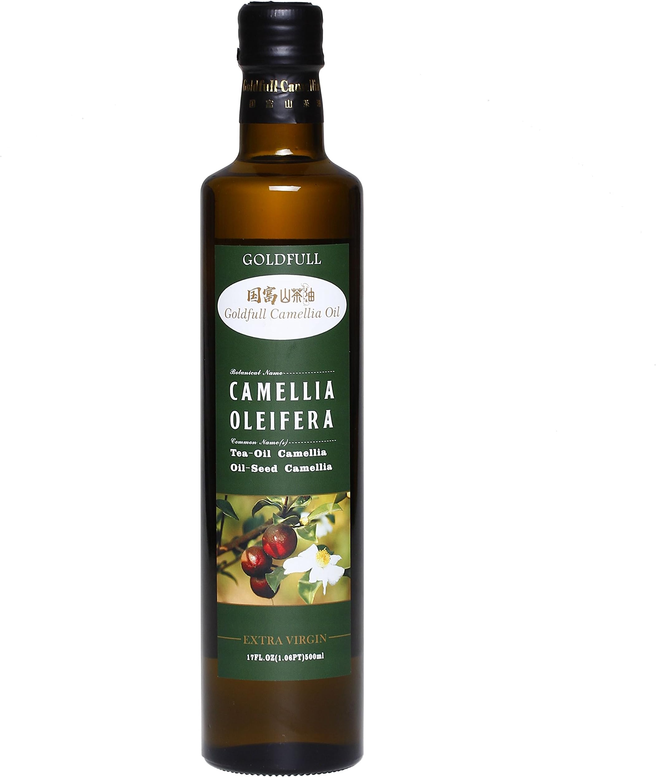 Goldfull Camellia Oil ,Tea Seed Oil,Camellia Seed Oil, Cold Pressed Extra Virgin Cooking Oil ,Camellia Oleifera Oil, Chinese Olive Oil, Natural Flavor, Current Harvest,500ml