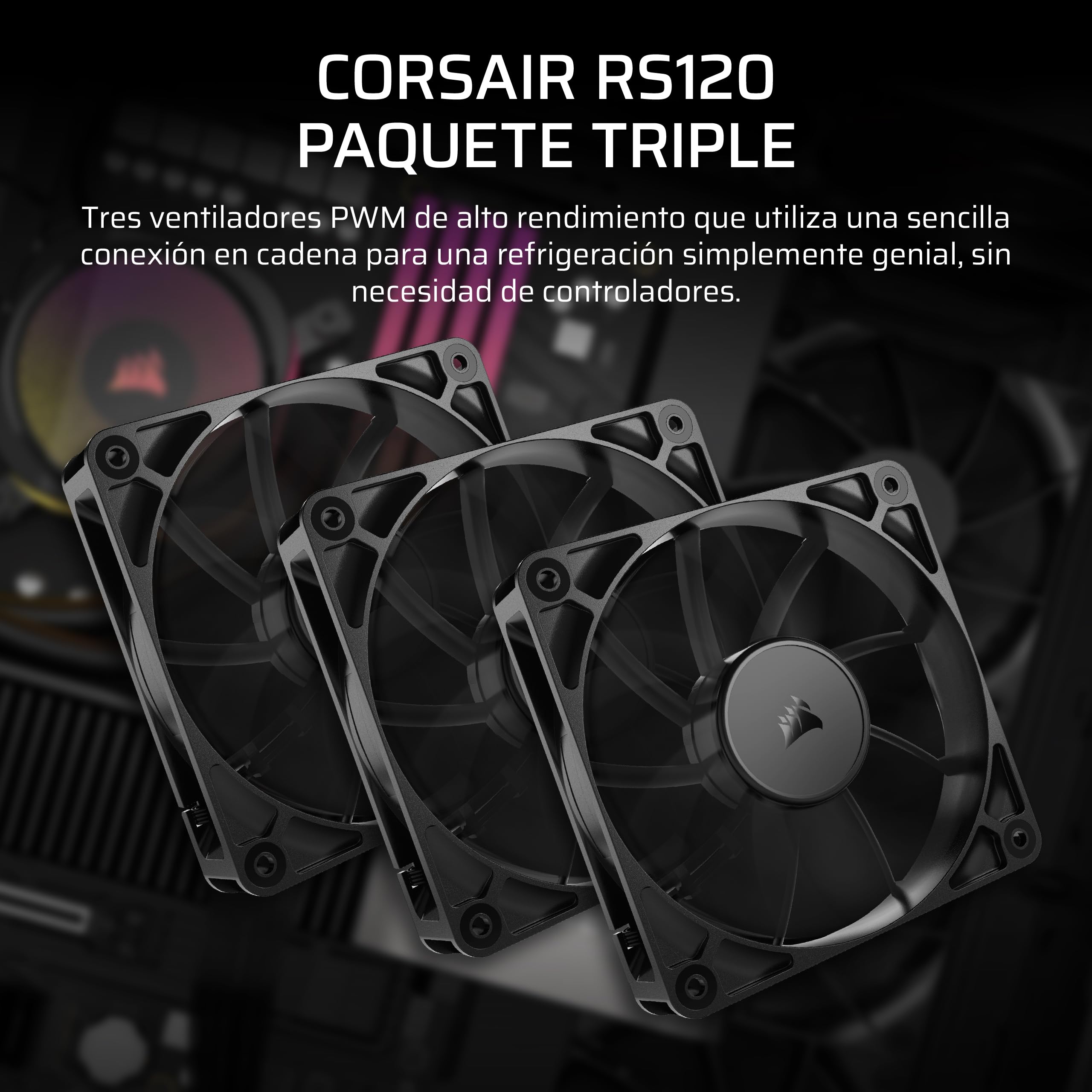 Confezione Da 3 Ventole Pwm Da 120 Mm - Corsair - Rs120