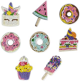 allydrew Diamond Art Kits, 5D Gem Painting DIY Arts & Crafts Stickers, 8pcs Sweet Treats