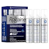 Men’s Rogaine 5% Minoxidil for Men Foam, Clinically Proven Regrowth for Thinning Hair, Topical Hair Loss Treatment, Unscented Topical Aerosol, Results in 8–16 Weeks, 3-Month Supply, 3 x 2.11 oz