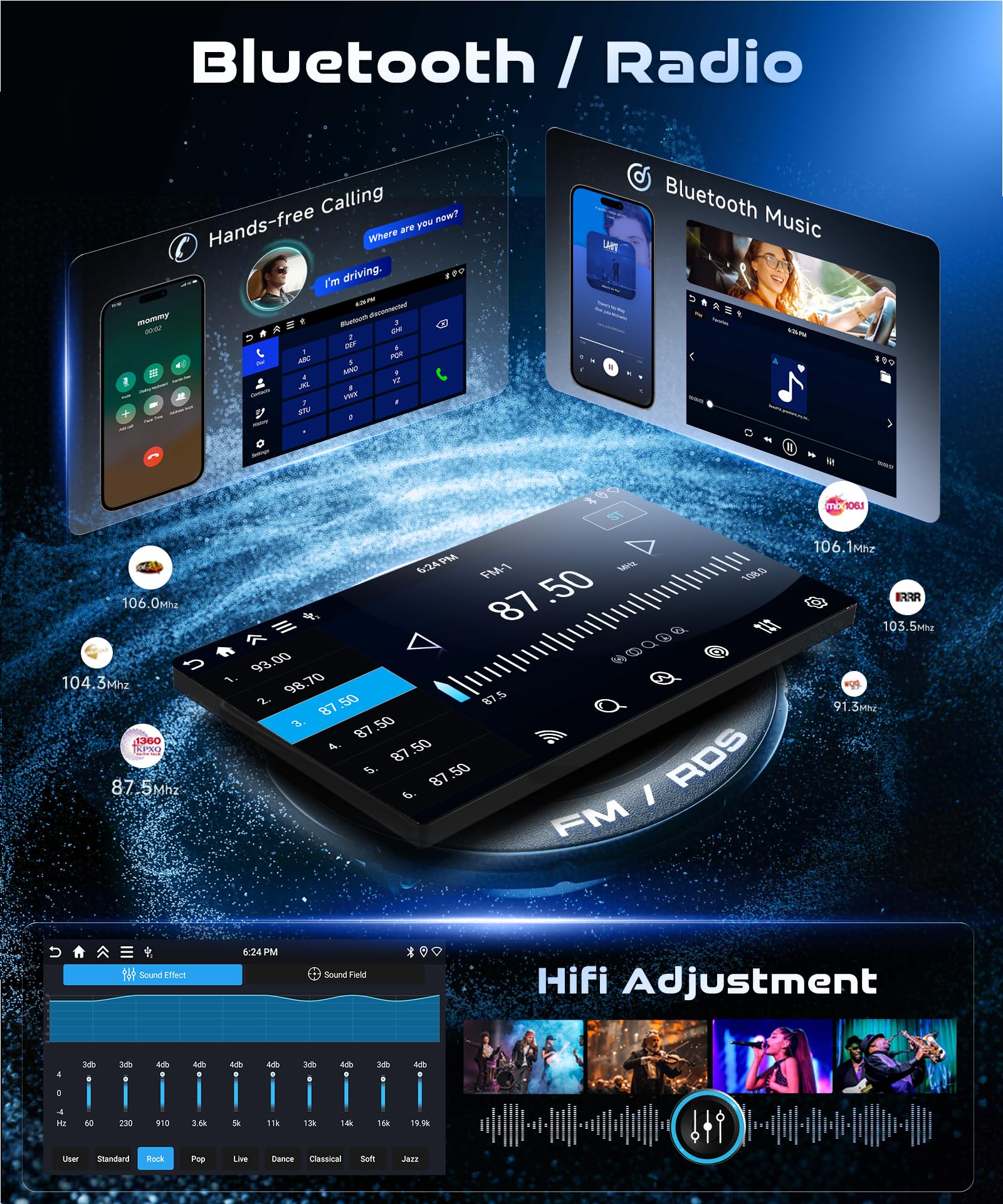 4G&128G VECHTEL 7" Radio samochodowe do Jeep Renegade (2016-2021) / Jeep Compass (2017-2020) z CarPlay Android Auto, Android 15, ekran dotykowy, Bluetooth RDS / radio FM, nawigacja WiFi / kamera