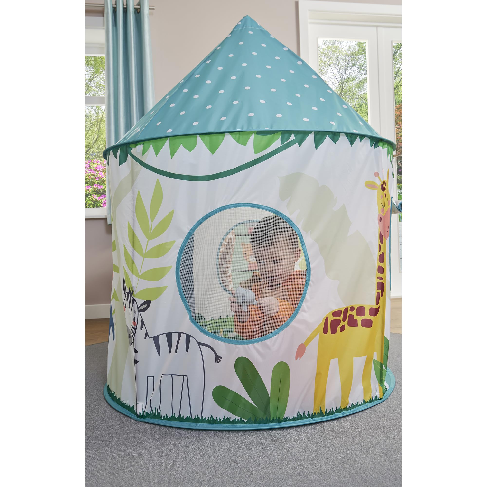 Liberty House Toys Jungle Play Tent, Green, Dia100 x H135 cm - Image 3