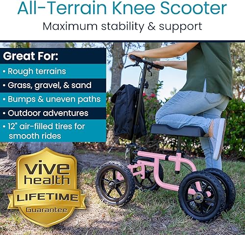 Miniatura 2 de Vive Mobility Rodillera todo terreno para lesiones en el pie, rodillo de muleta para piernas rotas para adultos, para cirugía, pie roto, lesiones de