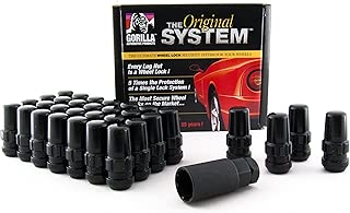 Gorilla Automotive 76645NBC Black 14mm x 1.50 Thread Size Chrome Finish Duplex Acorn Wheel Lock with 8-Lug Nut, (Pack of 32) - coolthings.us