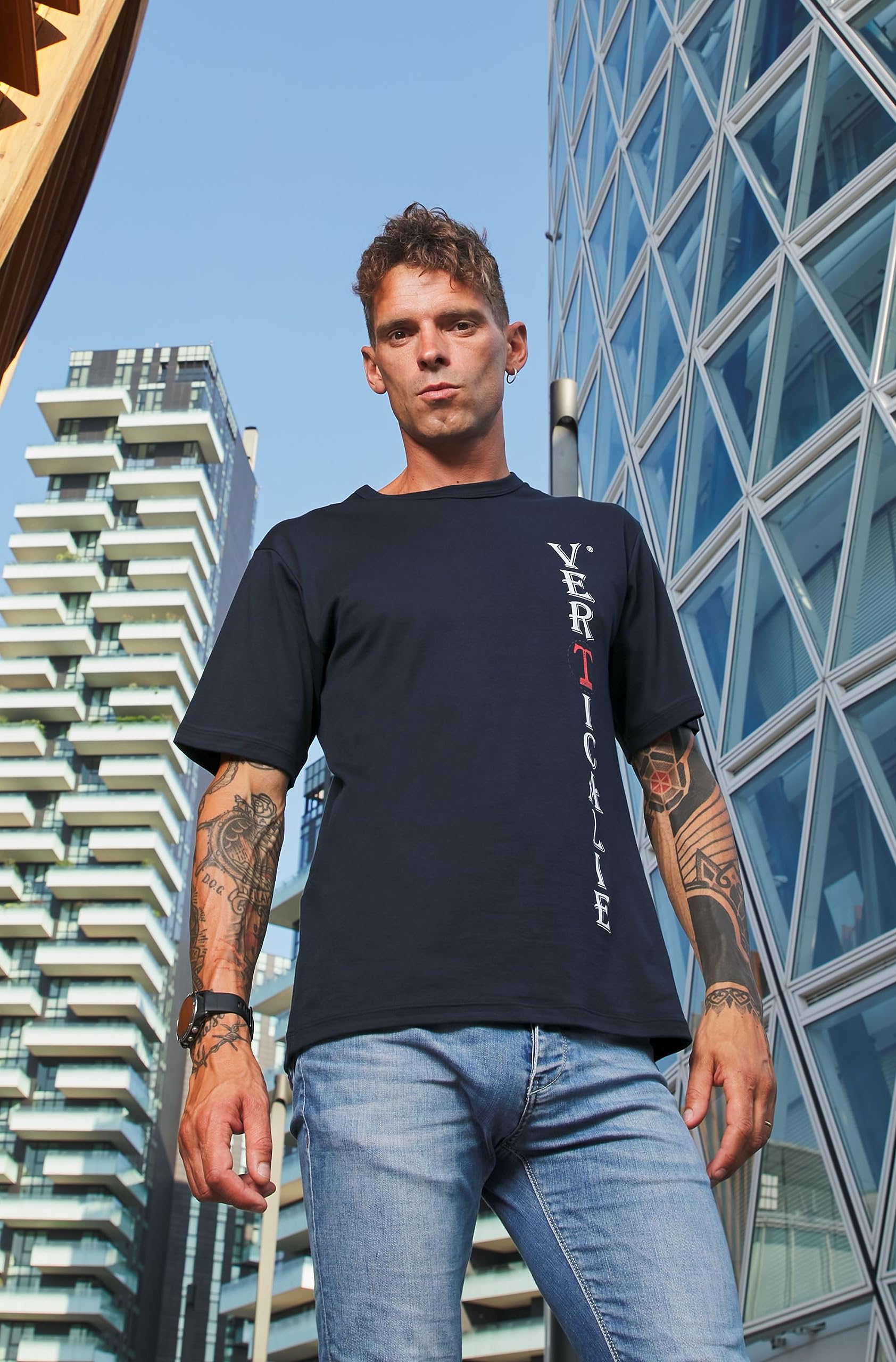 Camiseta Hombre de Manga Corta – Algodón Pima Superior de Lujo – Producción Italiana – 5 Largos Diferentes