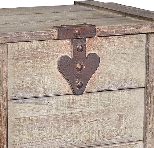 Miniatura 9 de Household Essentials Tronco decorativo antiguo, juego de 3 piezas, pequeño, mediano y grande, panel de abeto chino y MDF, respaldo suave y acento de