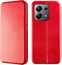 AURSTORE Custodia XIAOMI Redmi Note 13 (non per Note 13 Pro), custodia protettiva in pelle PU, funzione stand, chiusura magnetica, diversi colori disponibili (rosso)