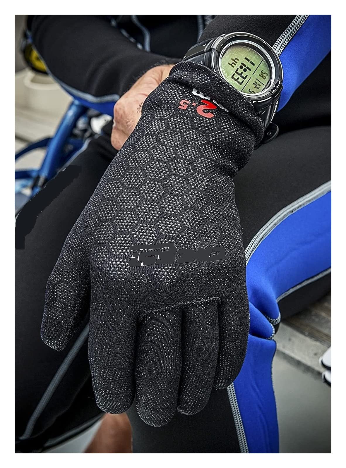 High Stretch 2.5mm 3.5mm 5mm Guantes de Buceo de Neopreno Buceo Snorkel Guante de Cinco Dedos Hombre y Mujer Amplias Aplicaciones.