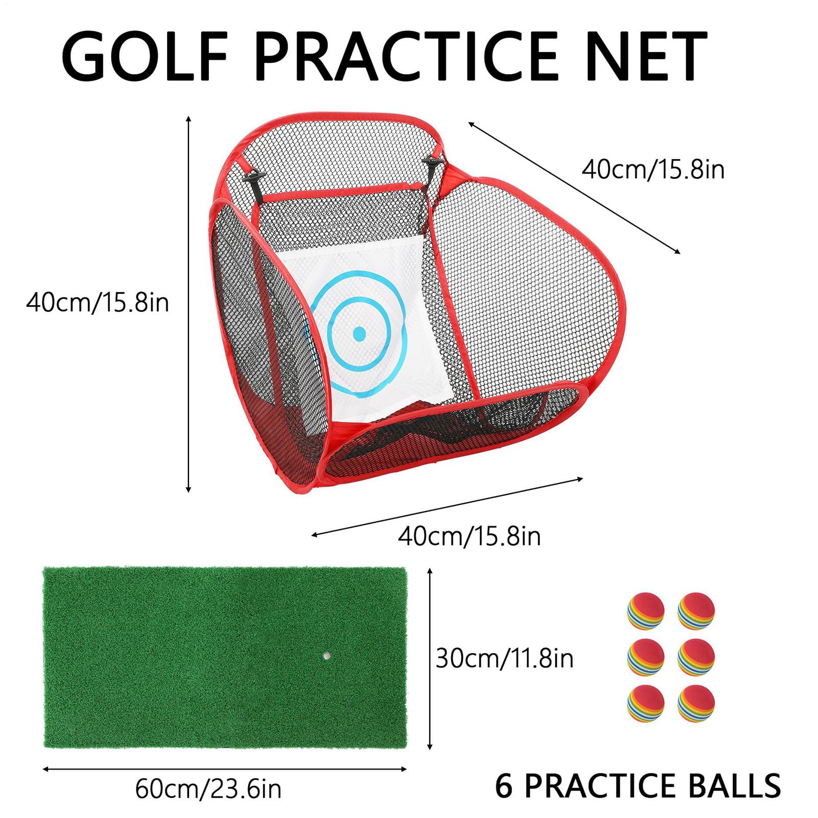 Siatka Do Chipowania Cel Golfowy Składana Pomoc Treningowa Do Ćwiczenia | Akcesoria do Golfa Wewnętrznego z Celem Dla Mężczyzn Początkujących Męża Miłośników Golfa Na Zewnątrz W Domu