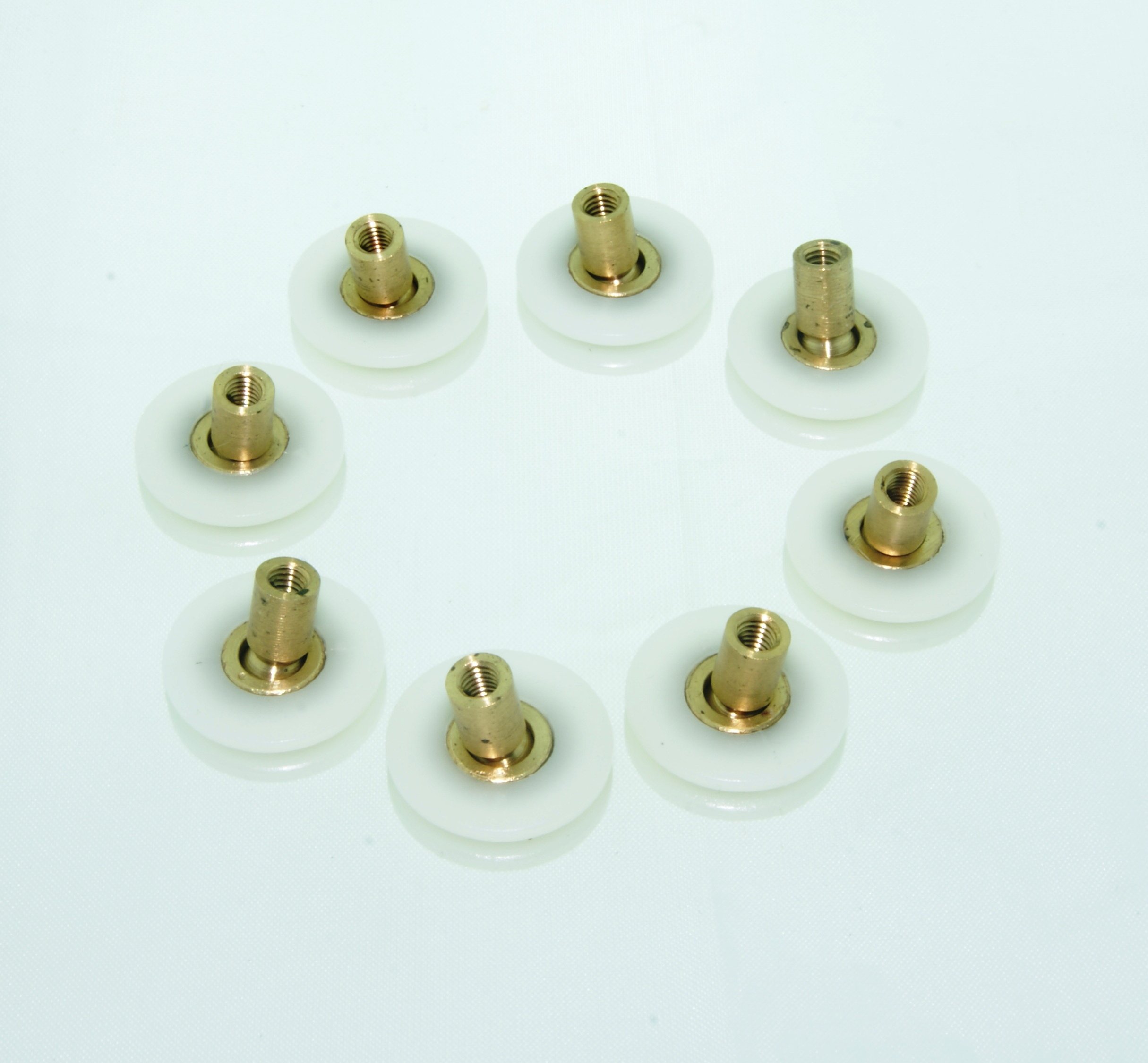 V-Nut-Duschtürrollen, 8X, Durchmesser 20 mm, Dicke 6 mm, Nylon, Türersatzteile