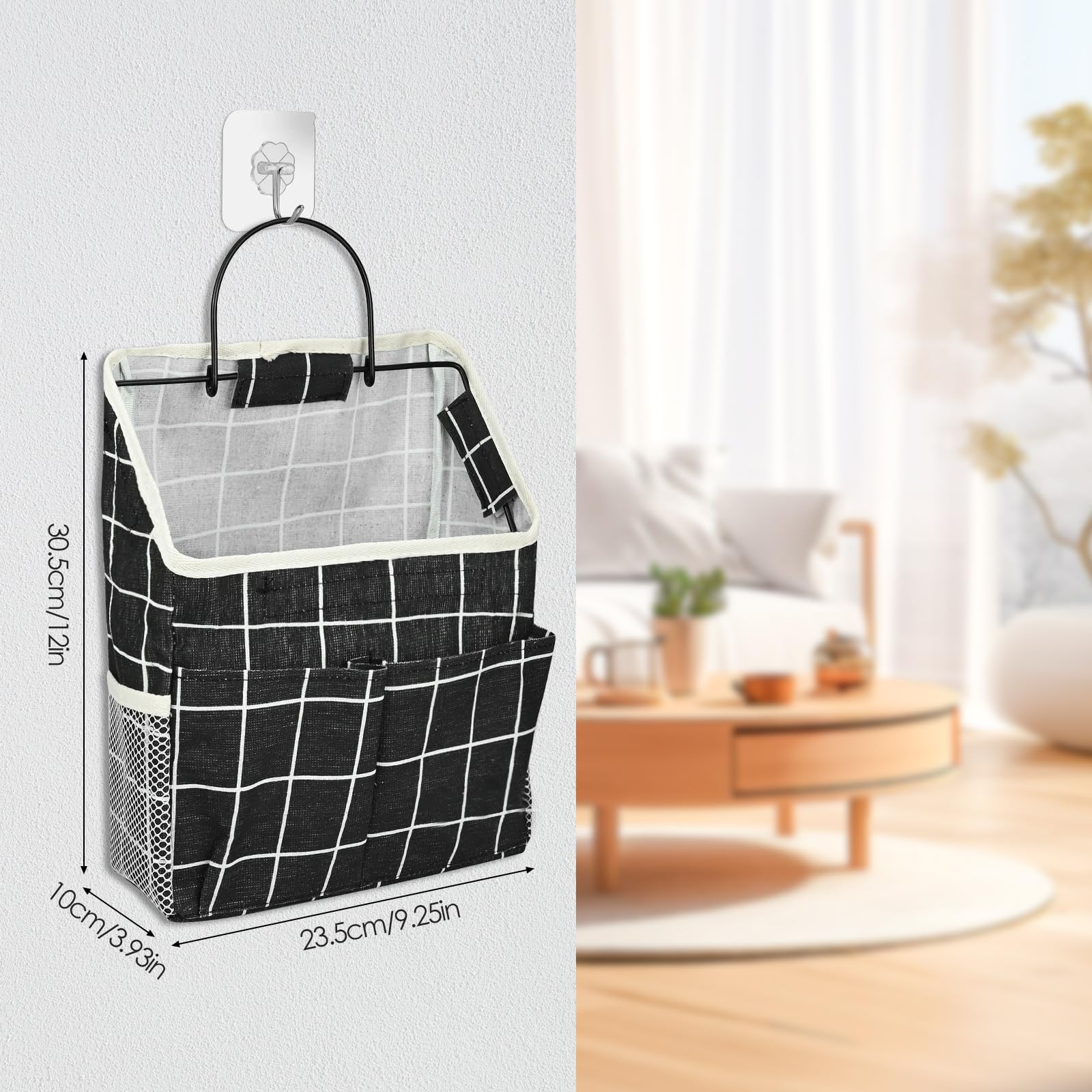 2 Pieces Hanging Storage Organisers, Waterproof Wall Hanging Bags - Image 2