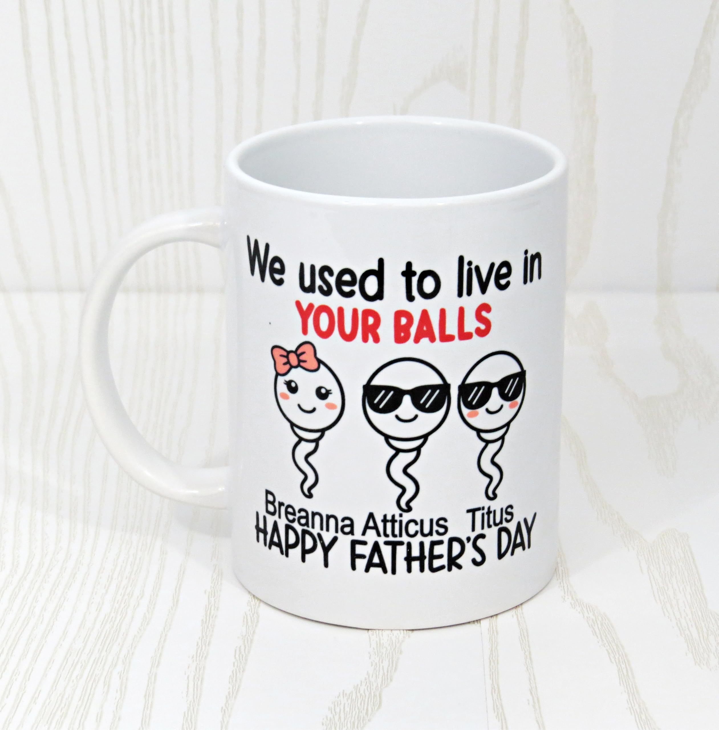 Unhöfliche Vatertagskarte – Frecher Spruch 'The Best Thing That Ever Came Out Your Balls', A6, Hochwertiges Papier | Für Tochter & Sohn