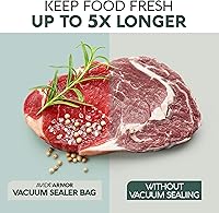 Vista 4 de Avid Armor Bolsas selladoras al vacío, bolsas de sellado al vacío para almacenamiento de alimentos, congelación y cocción al vacío, bolsas