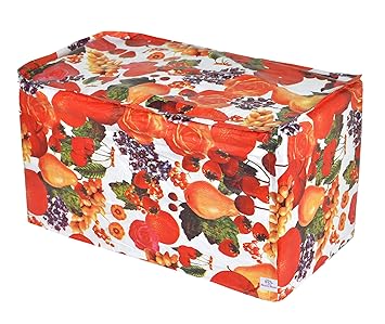 Heart Home Fruit Printed Water/Dust Proof PVC Mixer Grinder, Table Top Wet Grinder Cover (Multicolour)-HS43HEARTH25699, Standard