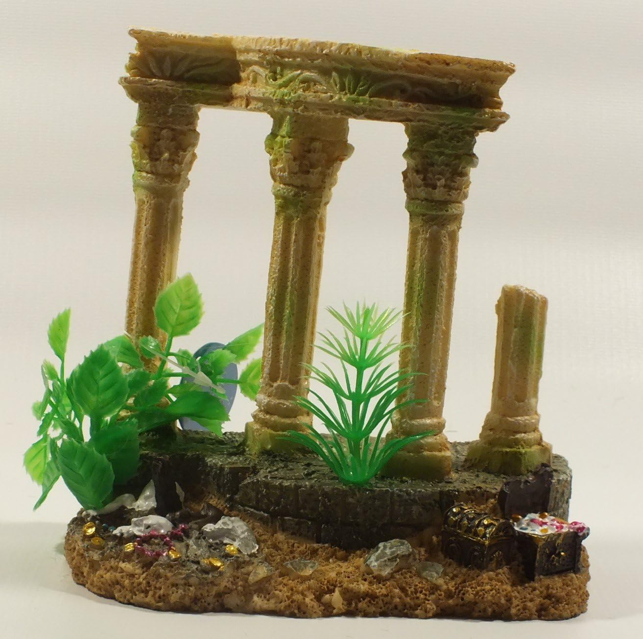 Large Roman Arch Ruins With added Plant Effect, Roman Columns Ruins