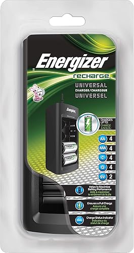 Energizer Productos - Energizer - Cargador de batería familiar, varios tamaños de batería - Se vende como 1 cada uno - Carga baterías AA, AAA, C, D