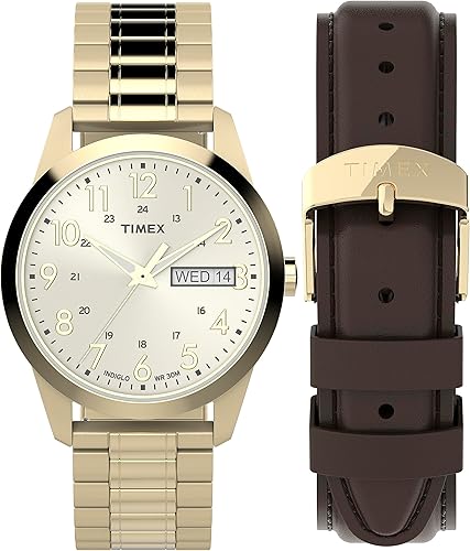 Miniatura 11 de Timex South Street Sport Reloj para hombre Set de caja de 36mm Bitono,Plateado/Negro,Tono plateado/azul/tono plateado,Tono Plateado/Negro/Tono