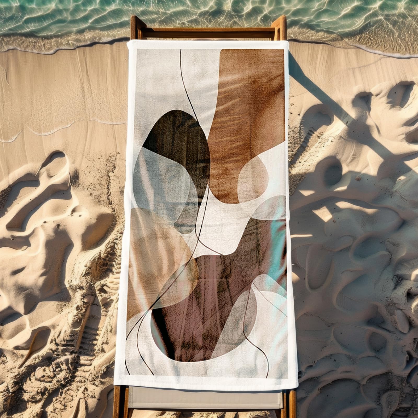 Générique Serviette de Plage 100X200 Graffiti Brun