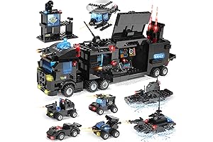 WishALife 1100 Pieces City Police Station Building Kit