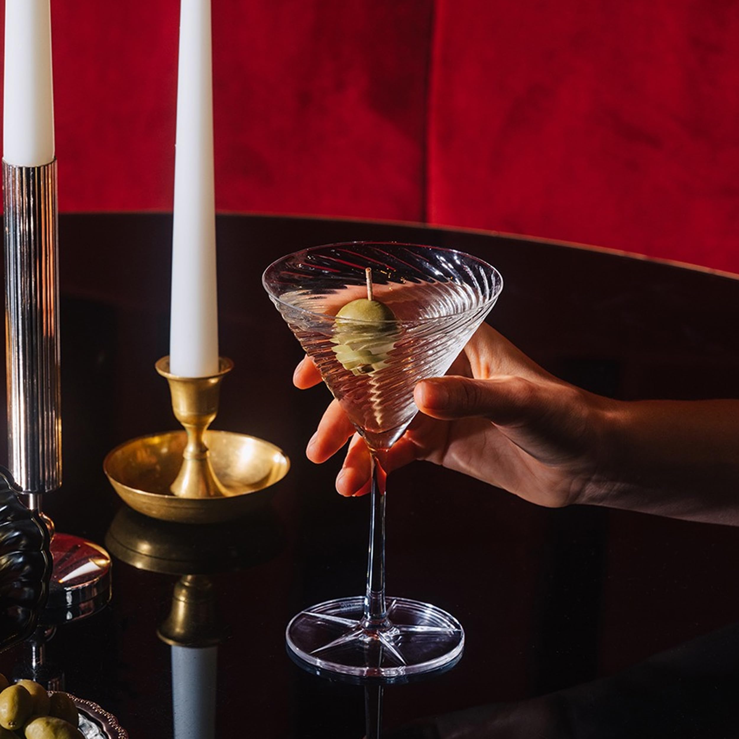 Stölzle Lausitz Berlin zestaw 6 misek koktajlowych 229 ml – eleganckie szklanki do koktajli ze szkła kryształowego w stylu art deco – szklanki do drinków idealne do Martini i krótkich drinków – nadają