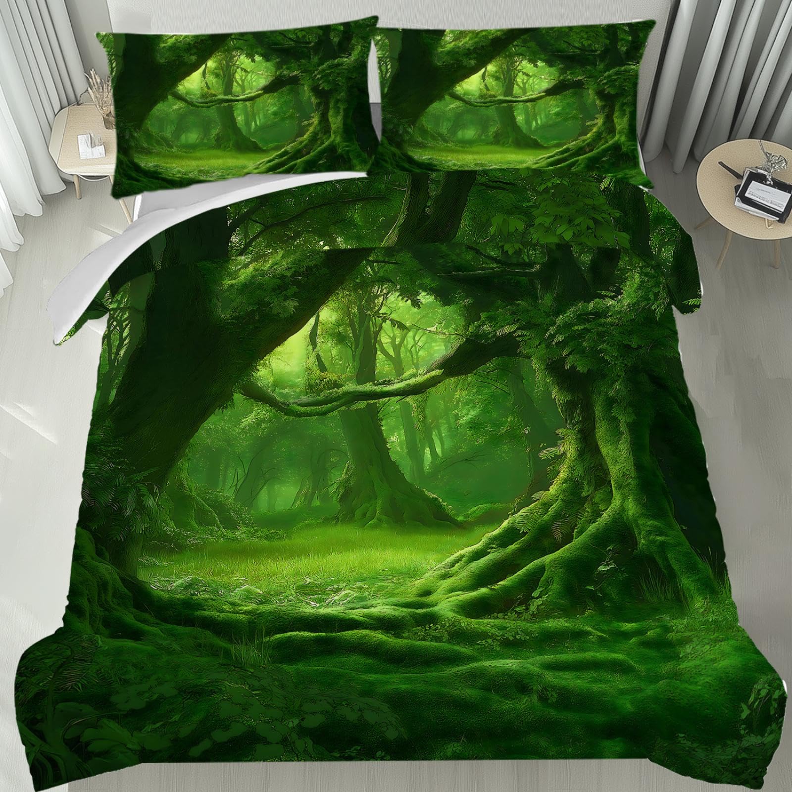 Parure de lit forêt enchantée et verdure luxuriante de qualité supérieure 155x210cm