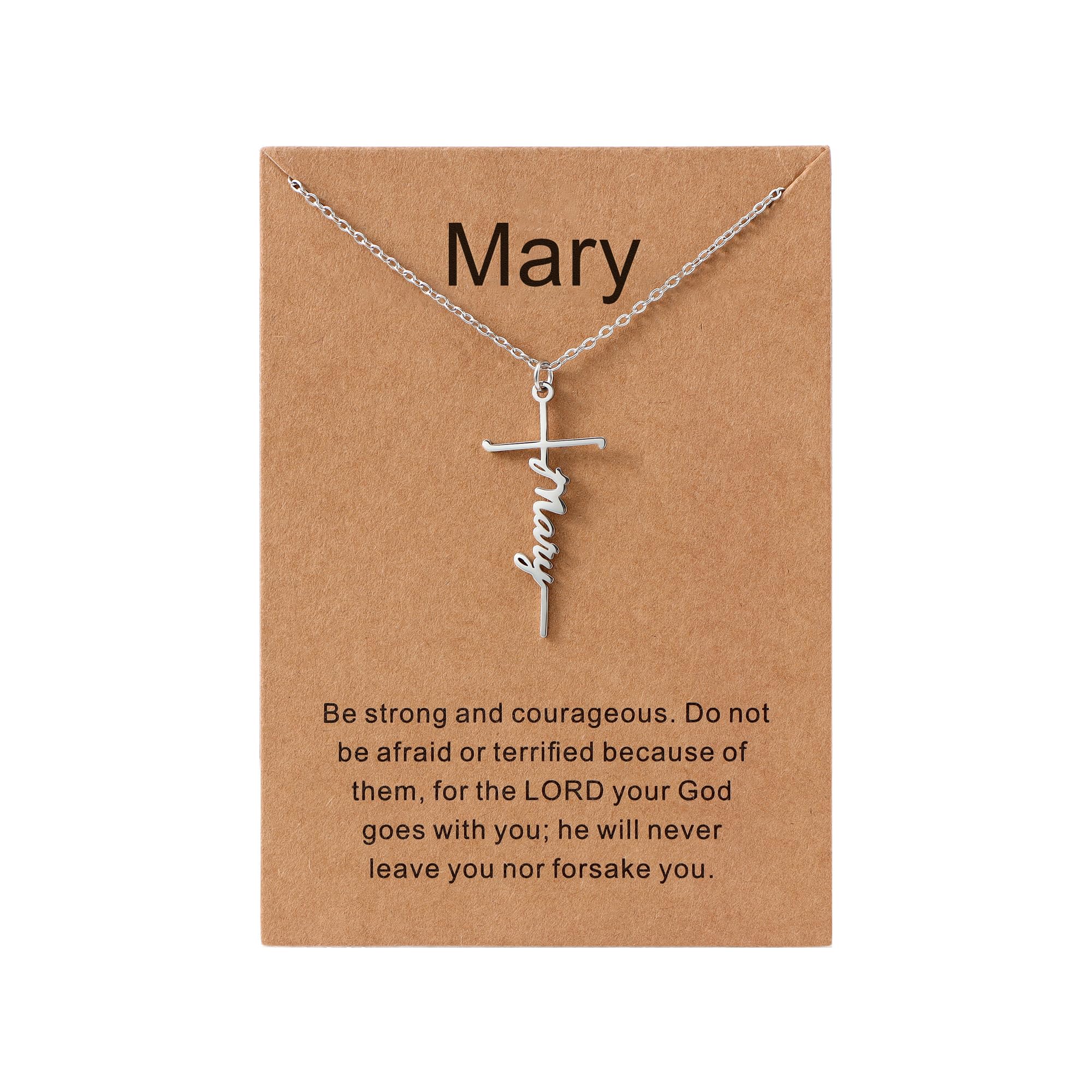 Lcherry Personalized Cross Name Necklace for Women, Custom Nameplate Cross Necklace Customized Valentine's Day Jewelry Birthday Gift for Women