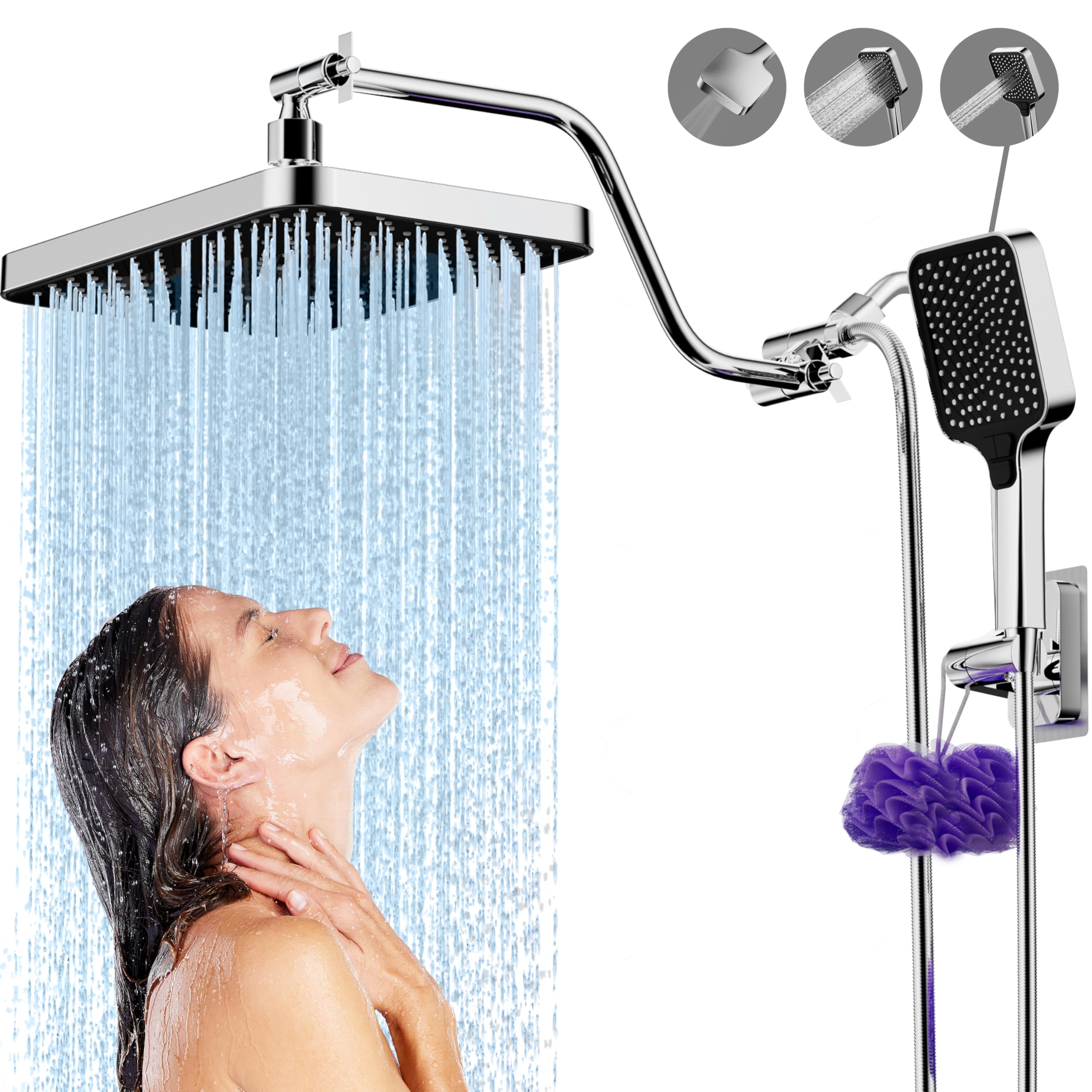 SREEZNX 13 Inch Rain Shower Head High Flow, High Pressure Shower