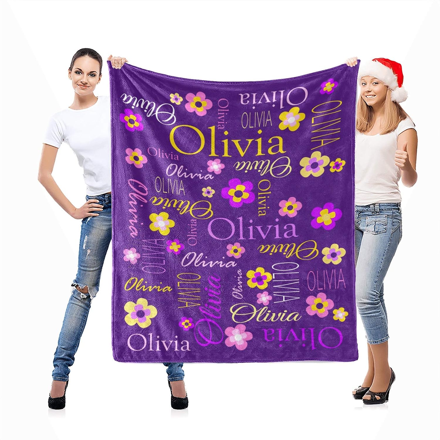 PopArts Custom Blanket with Name Personalized Blanket with Names Customized Name Blanket as Birthday Gifts for Baby,Kids,Family, Friends, 32X48INCH