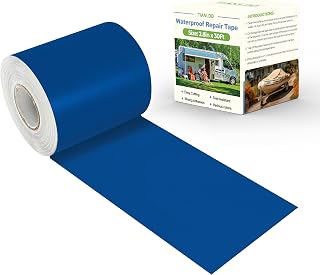 Waterproof Repair Tape for Fabric,RV Awning,Boat Covers,Tents,Tarp,Heavy Duty Outdoor Repair Patch - 2.8IN x 30FT（Dark Blue）