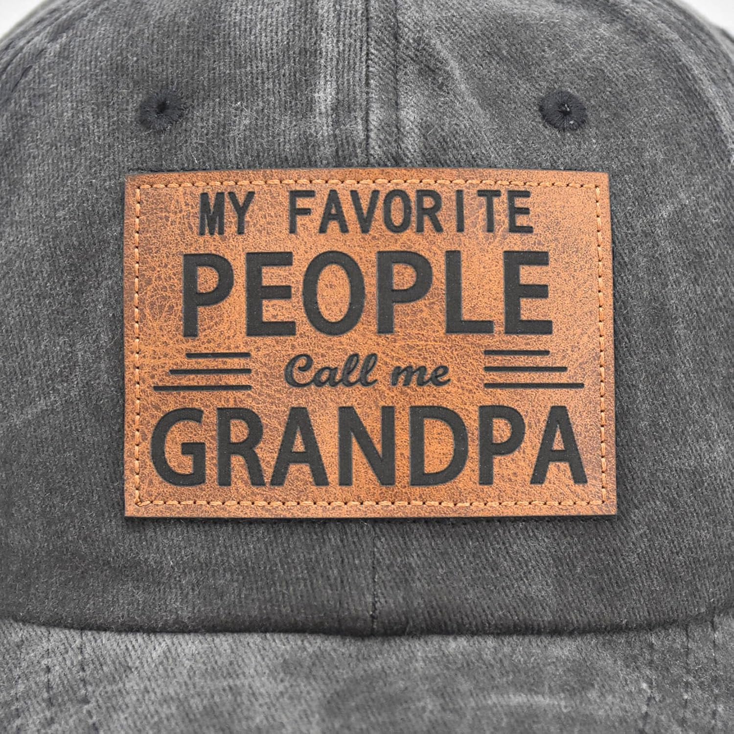 Grandpa Gifts for Fathers Day Birthday from Grandkids Leather Grandfather Hats for Men - Image 4
