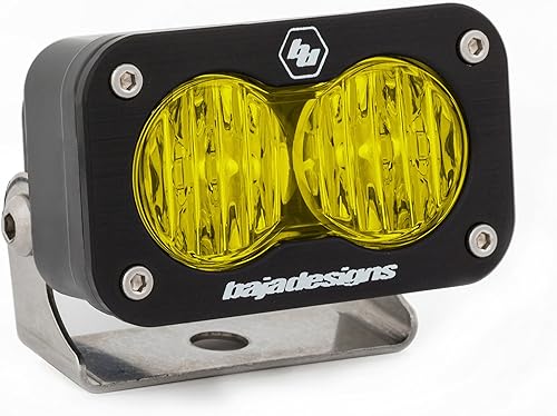 Baja Designs, 540015, luz LED, S2 Sport, negro, esquina ancha, ámbar, individual