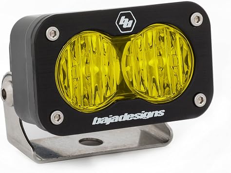 Baja Designs S2 Sport Black LED Light Pod Wide Cornering; Amber
