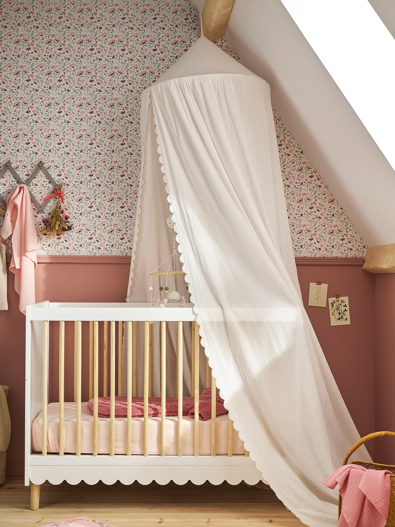 VERTBAUDET Ciel De Lit Bébé Coton Déhoussable écru TU